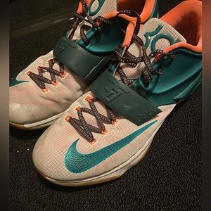 Nike Kevin Durant Vii Easy 7 Money Green Orange Size 14